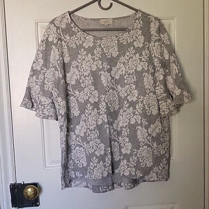 LOFT Ruffle Sleeve T  Shirt